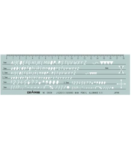 Amazon | ドラパス テンプレート E824 数字定規 31824 | テンプレート 通販